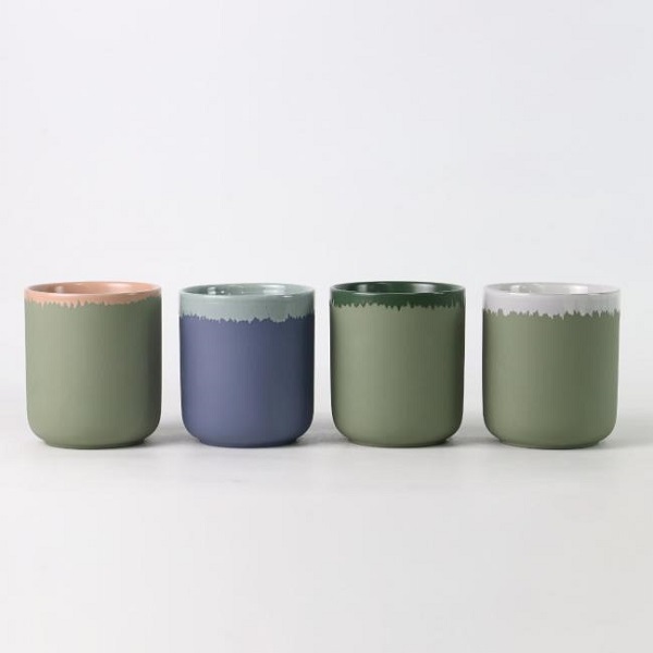 Keramisk lysestake med naturlig fargefinish Series: Awakening Everyday Estetic Ritual med jordfarger