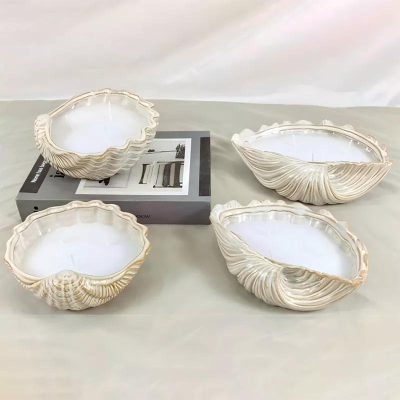 Keramisk Seashell lysestake Keramisk Seashell lysestake