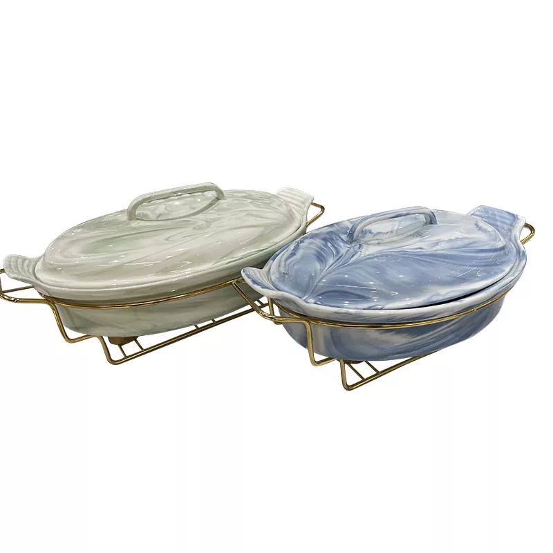 Elegant keramisk marmorplate