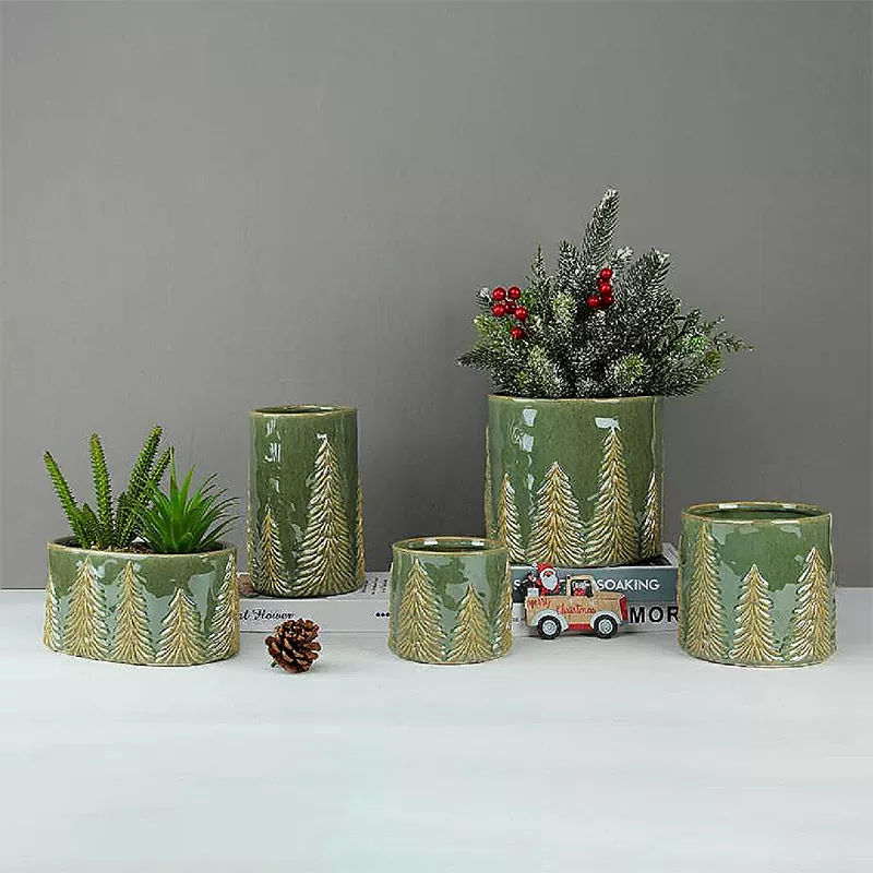 Preget julefuruvase