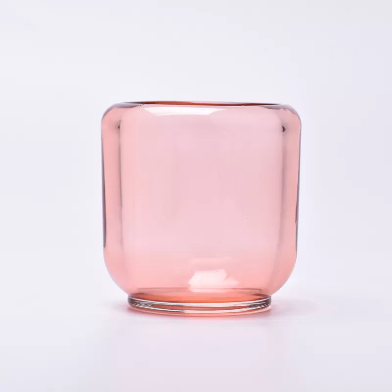 Colored Glass Candle Holder