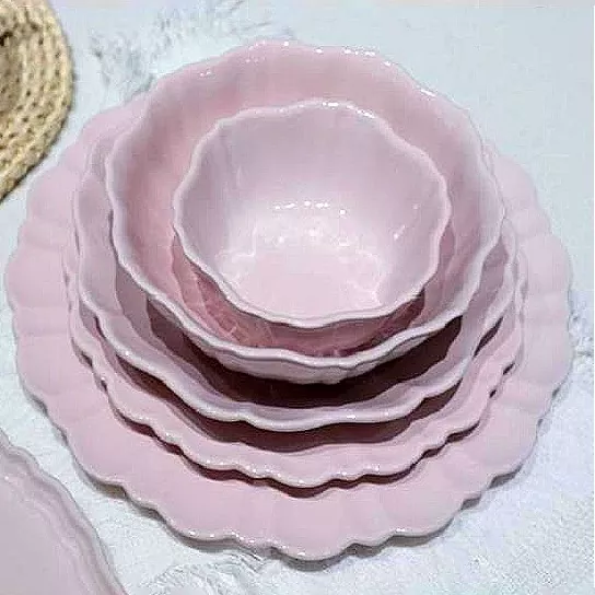Macaron Rosa keramiske skålsett Macaron Rosa keramiske skålsett